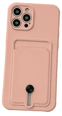 Produktbild von Hülle für iPhone 15 Pro Silikon-Kartenhalterschutz in Rosa
