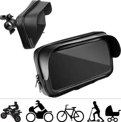 Produktbild von Universal Handy Halterung Fahrrad Smartphone Halter Motorrad Bike Roller Tasche