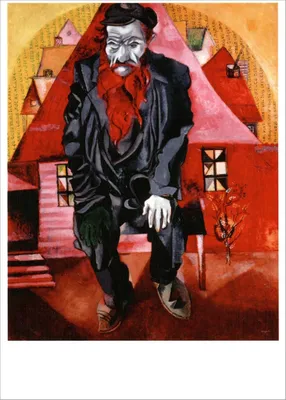 Produktbild von Kunstkarte Marc Chagall "Der Jude in Hellrot"
