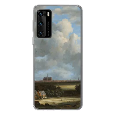 Produktbild von MuchoWow® Handyhülle Schutzhülle Hülle für Huawei P40 Ansicht von Haarlem mit Tribüne - Gemälde von Jacob van Ruisdael Silikon Softcase Handy Hülle - Handytasche