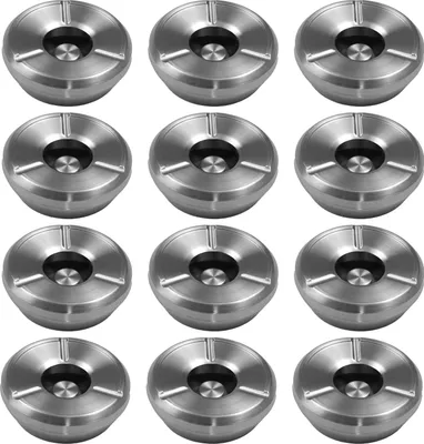 Immagine prodotto di 12 posacenere a vento Posacenere con coperchio rimovibile in acciaio inox ø 12,5 cm