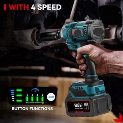 Imagen del producto de Llave de impacto - 18V con batería - 1200 Nm - 1/2 pulgada - Motor sin escobillas y funcionamiento inalámbrico