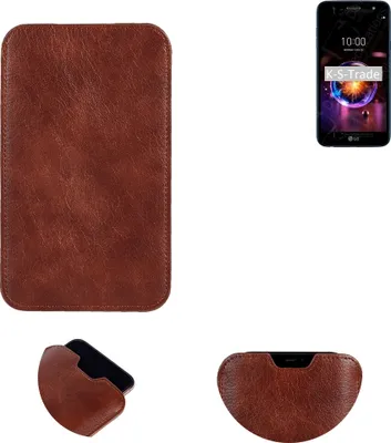Produktbild von K-S-Trade Schutzhülle Handyhülle kompatibel mit LG Electronics X Power 3 Handytasche Kunstleder Sleeve in braun