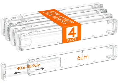 Produktbild von 4er Set Verstellbare Küchenladeunterteilungen zur Organisation