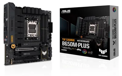 Produktbild von ASUS TUF GAMING B850M-PLUS, AMD, Sockel AM5, AMD Ryzen 7000 Series, AMD Ryzen 8000 Series, AMD Ryzen 9000 Series, Sockel AM5, DDR5-SDRAM, 192 GB