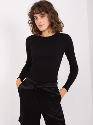 Produktbild von Basic Feel Good Langarm-T-Shirt für Frauen Inadina schwarz L/XL