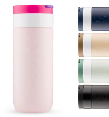Isolierbecher 400 ml Berry Pink, 6 h warm/20 h kalt, 90 % recycelter Edelstahl