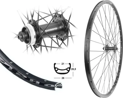 Produktbild von Bärwinkels Vorderrad 28/29 Zoll Shimano Disc Centerlock MTB 21-622 Hohlkammer schwarz QC300