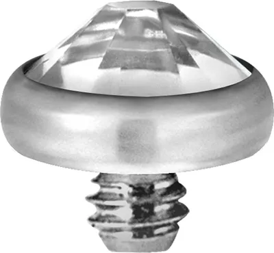 Produktbild von Karisma Micro Aufsatz Dermal Anchor Piercing G23 Kristall Stein - Weiss.T-IADJ.CZ.3mm