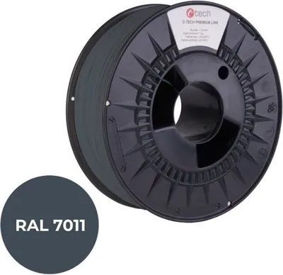 Obrázek produktu pro Tisková struna (filament) C-TECH PREMIUM LINE, PETG, ocelová šedá, RAL7011, 1,75mm, 1kg
