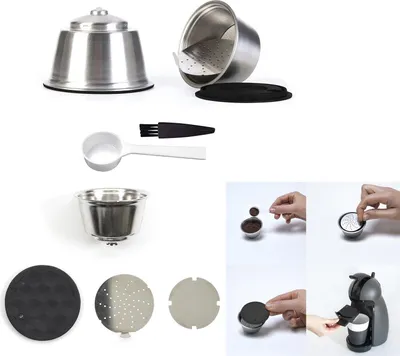 Produktbild von Wiederverwendbare Metall-Kaffeekapsel für Dolce Gusto - Nachhaltige und umweltfreundliche Alternative zu Einwegkapseln - Silber