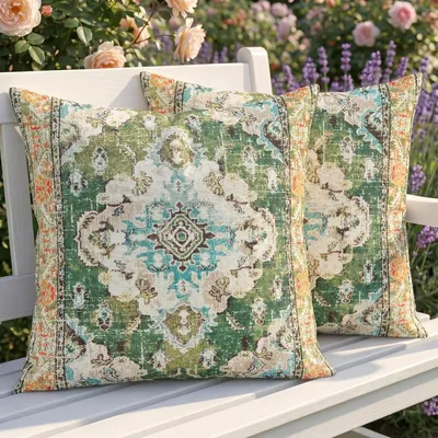 Produktbild von Kissenbezug, wetterbeständig, 2er-Set, 45 x 45 cm, für Garten