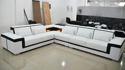 Produktbild von Ledersofa U-förmiges Sofa Modernes Sofa Wohnzimmer-Sofa Modernes Sofa