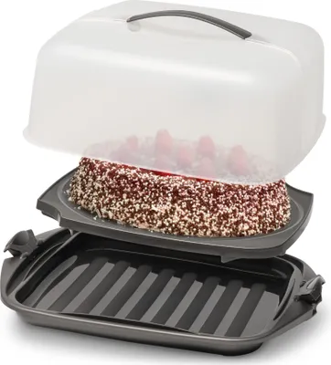 Produktbild von Kuchen Transportbox quadratisch, 28,5 x 28,5 x 13,5 cm
