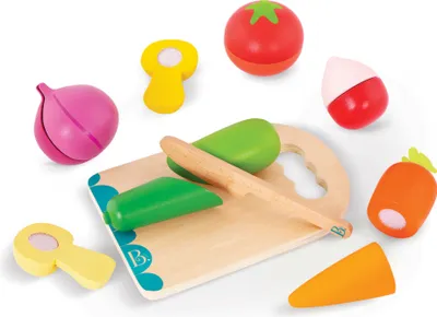 Zdjęcie produktu dla Drewniany zestaw do krojenia warzyw B.Toys Chop 'n' Play