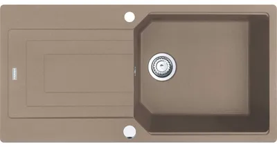 Produktbild von Franke Spüle URBAN UBG 611-100 in CASHMERE mit Excenterbedienung Drehknopf Edelstahl / Ausschnittmaß 980 x 480 mm / Granitspüle