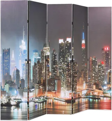 Produktbild von vidaXL Raumteiler klappbar 200 x 170 cm New York bei Nacht