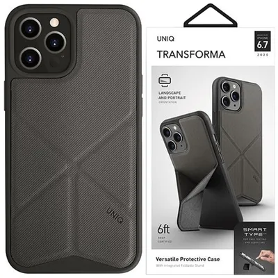 Zdjęcie produktu dla Uniq Etui Transforma Iphone 12 Pro Max 6,5" Szary/Charcoal Grey