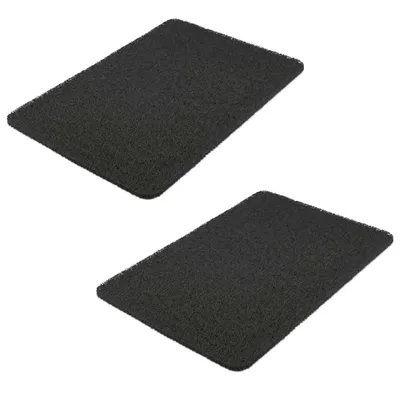 Produktbild von 2er Set Hydro Wonder Badematte Rutschfest 40 x 60 cm Schwarz Duschmatte Dusche Einlage Antirutschmatte