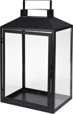 Immagine prodotto di Set di lanterne in metallo 3 pezzi in vetro 44+35+28cm