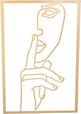 Produktbild von Wandbild - Frauensilhouette - gold - ca. 40 x 1 x 60 cm