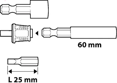 Image de TOPEX Embouts de vissage et douilles avec poignée, set de 18 pièces.