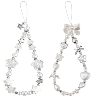 Immagine prodotto di Catena per cellulare con perline, lunghezza corta, confezione da 2 pezzi, per donna