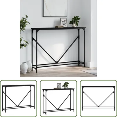 Obrázek produktu pro The Living Store Konzolový stolek černý 102x22,5x75 cm materiál na bázi dřeva