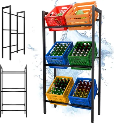 Produktbild von TroniTechnik® Getränkekistenregal 6 Kisten Kistenregal 6 Kästen Bierkastenständer Getränkeständer