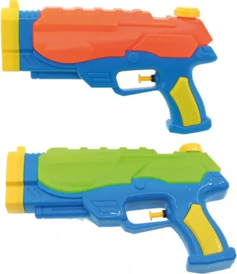 Produktbild von 2er Set Wasserpistole mit 250 ml Wasser Tank Spritzpistole Wassergewehr 24cm Spielzeug Wasserspritzpistole 0,25l Fassungsvermögen