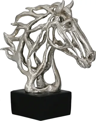 Produktbild von Casablanca by Gilde Skulptur Pferd Cheval silberfarben H. 39,5 cm, 58145