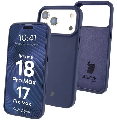 Produktbild von Silikon Handyhülle für iPhone 18 Pro Max / 17 Pro Max, Bizon Soft Case, Dunkelblau
