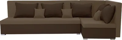 Produktbild von Ecksofa mit Schlaffunktion ARKO - Hellbraun/Dunkelbraun