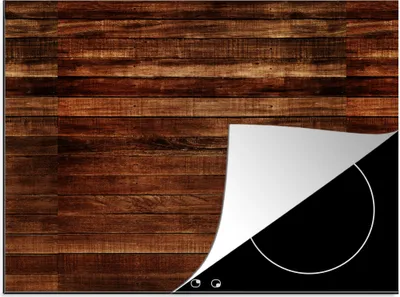 Produktbild von KitchenYeah© Herdabdeckplatte Hartholz - Robust - Muster , 71x52cm, Küche Deko, Glaskeramikkochfeld Herdabdeckung, Abdeckplatte fùr Kochfeld