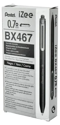 Zdjęcie produktu dla Pentel BX467-A, Spinacz, Przyciskany długopis, Czarny