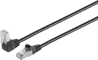 Produktbild von Patchkabel cat 6 S/FTP PIMF Winkel-gerade sw 10m
