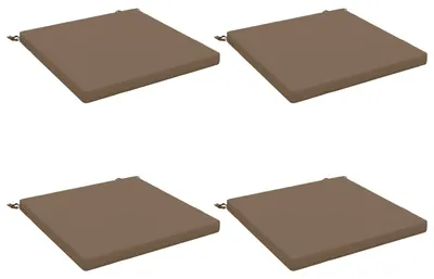 Imagen del producto de Cojines para asiento, juego de 4 unidades, 100% poliéster, color taupe