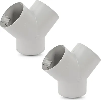 Produktbild von 2x Y - Stück für Warmluftrohre | Truma | grau | für 65 mm TS Y-Stück