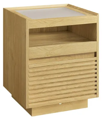 Obrázok produktu pre Nočný stolík z MDF, rozmer 40x45x55 cm, farba prírodná borovica