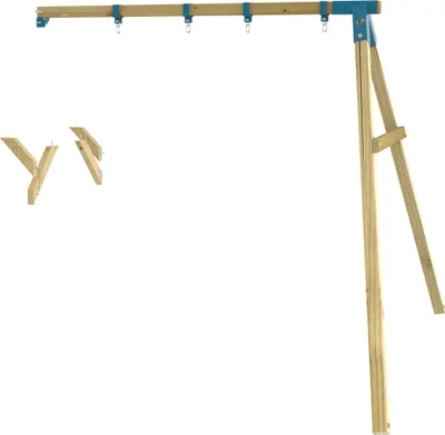 Produktbild von TP Toys Doppelschaukel aus Holz, braun, L 260 x B 235 x H 200 cm, mit Verankerungsset
