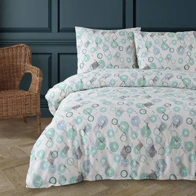 Produktbild von Buymax® Bettwäsche Bettbezug 155x220 cm, Kopfkissenbezug 80x80 cm 2 teilig Deckenbezug Set aus 80% Baumwolle, 20% Polyester mit Reissverschluss