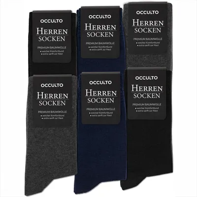 Produktbild von Occulto Herren Business Socken 6er Pack, 12er Pack (Modell: Lukas) BlueMix 47-50