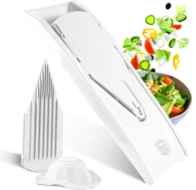 Image de Börner V1 Basis Set Râpe à légumes Râpe en V Coupe-légumes Râpe à carottes Râpe de cuisine Râpe à légumes Râpe à concombre, Couleur:Blanc