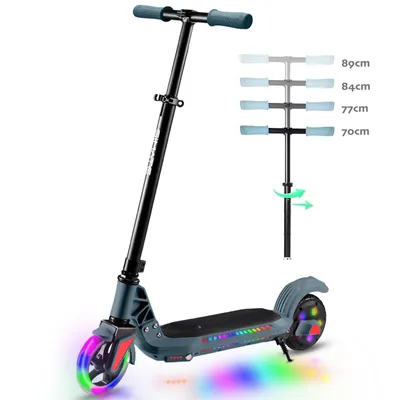Produktbild von Elektroroller Für Kinder 4–8 Jahren, Kinder E Roller Mit Verstellbarer Höhe, Max. 12 km/h, 110W, Bis 60kg, Elektroscooter Grau