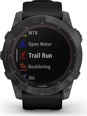 Produktbild von Garmin fenix 7X Sapphire Solar Schiefergraues DLC-Titan