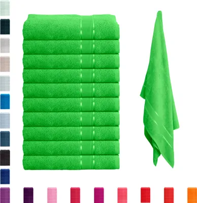 Produktbild von 10er Set Handtücher Duschtücher Badetücher Saunatücher Frottee 100 Baumwolle, Größe:Duschtuch 70x140cm, Farbe:Babyblau