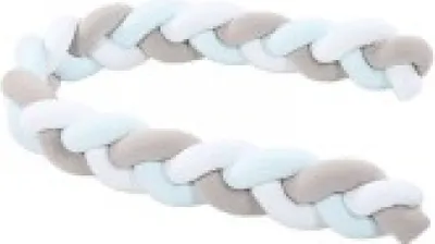 Produktbild von babybay Nestchenschlange geflochten passend für alle Modelle, weiß/beige/aqua