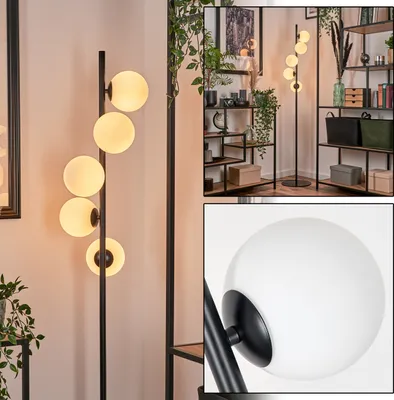 Produktbild von Garaguso Stehlampe aus Metall/Glas in Schwarz/Weiß
