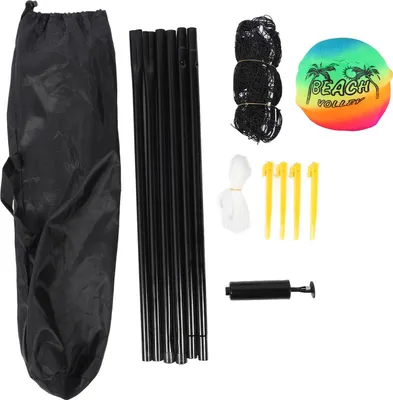 Image de Kit de volley-ball portable Système de filet professionnel complet pour la plage en plein air Arrière-cour