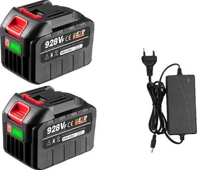 Zdjęcie produktu dla Akumulator litowo-jonowy, 18V-21V, pojemność 225000mAh, 2x928VF-1xcharger-F